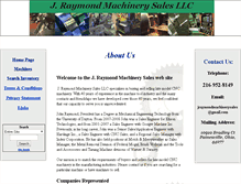 Tablet Screenshot of jraymondmachinerysales.com
